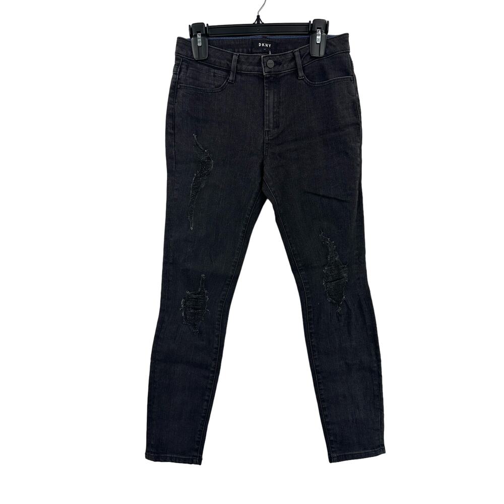 DKNY Sequined Rip & Repair Skinny Jeans Size 28‎